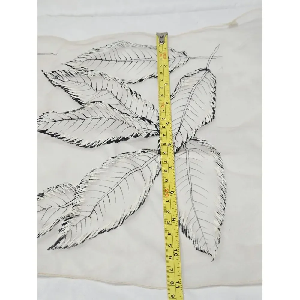 Feather Fringe Wrap Nylon Scarf Ladybug Made ITaly Lace Sheer Grunge Boho